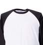CHAMPION ラグランTシャツ ホワイト×ブラック: