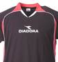 DIADORA プラクティスシャツ ブラック×レッド: