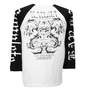 KARMA ラグランTシャツ ホワイト×ブラック: