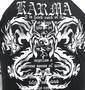KARMA ラグランTシャツ ブラック×ホワイト: