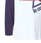 LE COQ SPORTIF ラグランTシャツ ホワイト×ネイビー: