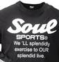 SOUL SPORTS ラグランTシャツ ブラック:
