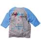 BODY GLOVE 七分ラグランヘンリーTシャツ モクグレー×ブルー: