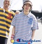 Champion ポロシャツ半袖 モクグレー×サックス