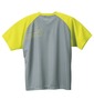 LE COQ SPORTIF Tシャツ(半袖) グレー×ライムイエロー: