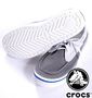 crocs デッキシューズ フーバーボート チャコール×ホワイト