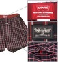 Levi's 2Pチェックトランクス ネイビー×ブラック: