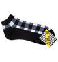  バッファローチェック柄ソックス ブラック×ホワイト: