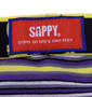 SAPPY ボーダーニットトランクス パープル系: バックブランドネーム