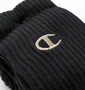 Champion 金刺繍フルレングス3Pソックス ブラック: