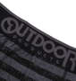 OUTDOOR PRODUCTS ブラックパターンボクサーパンツ ブラックかすれボーダー: