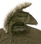 Pincponc ファー付N-3Bジャケット カーキ: フード・ファー取外し可