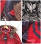 COLLINS ファー付W衿中綿ジャケット レッド: