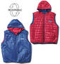 OUTDOOR PRODUCTS リバーシブル中綿ベスト レッド×ブルー: リバーシブル