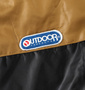 OUTDOOR PRODUCTS 中綿ジャケット ブラック×キャメル: フロントネーム