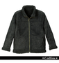 COLLINS フェイクムートンスタンドジャケット ブラック: