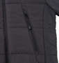 PREPS ボリュームフード中綿ジャケット グレー: サイドポケット