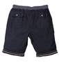 OUTDOOR PRODUCTS 綿麻リブ使いハーフパンツ ネイビー: バックスタイル