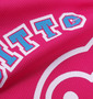 UITTG メッシュハーフパンツ ショッキングピンク: フロントプリント