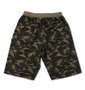 COLLINS ミニ裏毛カモフラ柄ハーフパンツ カーキ系: バックスタイル