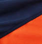 Mc.S.P 吸汗速乾半袖Tシャツ+ハーフパンツ ネイビー×オレンジ: 生地拡大
