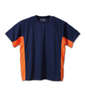 Mc.S.P 吸汗速乾半袖Tシャツ+ハーフパンツ ネイビー×オレンジ: トップス