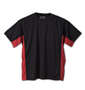 Mc.S.P 吸汗速乾半袖Tシャツ+ハーフパンツ ブラック×レッド: トップス