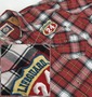 LIFE GUARD チェックシャツ+Tシャツ半袖 レッド: