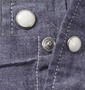 OUTDOOR PRODUCTS ダンガリーシャツ ネイビー: スナップボタン