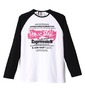 b-one-soul ハイネックシャツパーカー+ラグランT レッド系×ホワイト: ラグランTシャツ