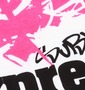 b-one-soul ハイネックシャツパーカー+ラグランT レッド系×ホワイト: Tシャツフロントプリント