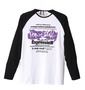 b-one-soul ハイネックシャツパーカー+ラグランT ブルー系×ホワイト: ラグランTシャツ
