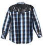 RIMASTER チェックネルシャツ ブルー×ブラック: バックスタイル