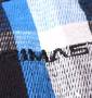 RIMASTER チェックネルシャツ ブルー×ブラック: フロント刺繍