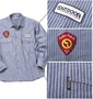 OUTDOOR PRODUCTS ワッペン付シャツ ネイビー系: