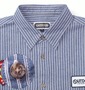 OUTDOOR PRODUCTS ワッペン付シャツ ネイビー系: