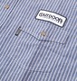 OUTDOOR PRODUCTS ワッペン付シャツ ネイビー系: 胸ポケット