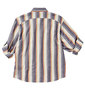 OUTDOOR PRODUCTS ストライプロールアップシャツ グレー系: バックスタイル