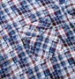 OUTDOOR PRODUCTS パッチワーク風シャツ ネイビー系: フロント胸ポケット