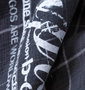 b-one-soul チェックシャツ+Tシャツ(半袖) ブラック×ホワイト: フロントプリント