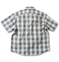 OUTDOOR PRODUCTS チェックシャツ(半袖) オフホワイト系: バックスタイル