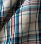 OUTDOOR PRODUCTS チェックシャツ(半袖) オフホワイト系: 生地拡大