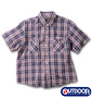 OUTDOOR PRODUCTS チェックシャツ(半袖) ネイビー系