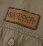 OUTDOOR PRODUCTS ワッペン付ミリタリーシャツ カーキ: 胸ワッペン