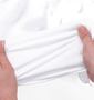  2枚衿風マイターB.D長袖シャツ ホワイト: 伸び感