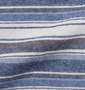 OUTDOOR PRODUCTS ロゴ刺繍ボーダー長袖シャツ ブルー系: 生地拡大