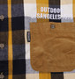 OUTDOOR PRODUCTS 異素材使いネルチェック長袖シャツ イエロー系: