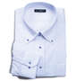 HIROKO KOSHINO HOMME ドゥエB.D長袖シャツ ホワイト×サックス: