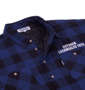 OUTDOOR PRODUCTS ブロックチェック長袖シャツジャケット ブルー: