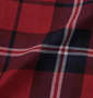 Mc.S.P チェック長袖B.Dシャツ レッド系: 生地拡大